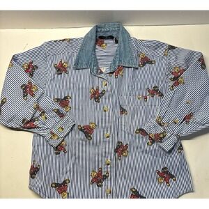 Vintage Boys Teddy Bear Heart Button Down (s. 7/8)